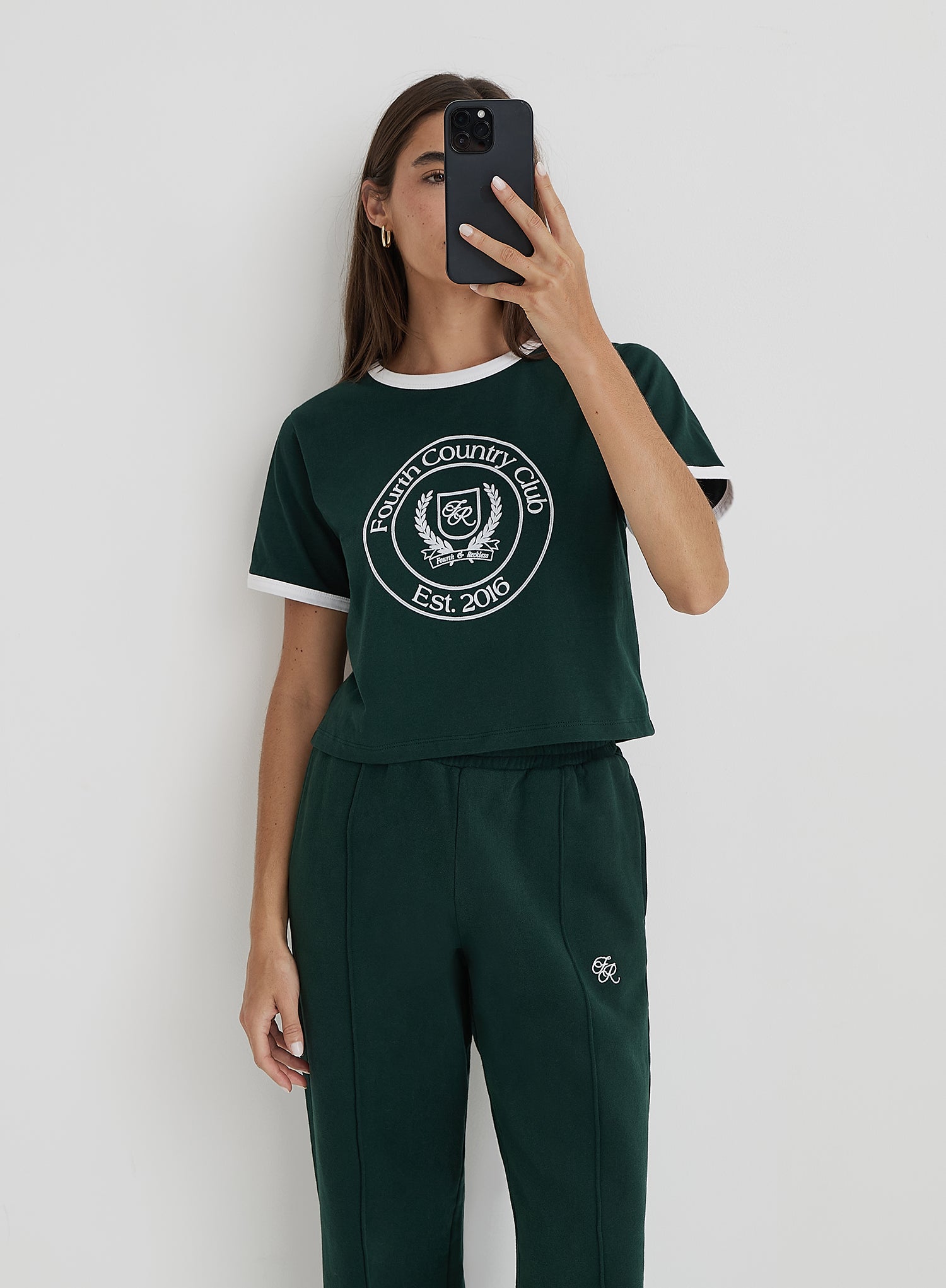 Green Fourth Country Club Cropped T-Shirt